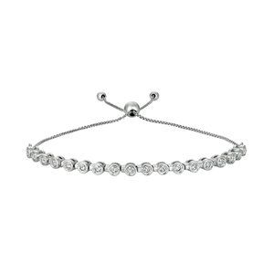 0.75 Carat Bolo Diamond Bezel Set Bracelet 14K